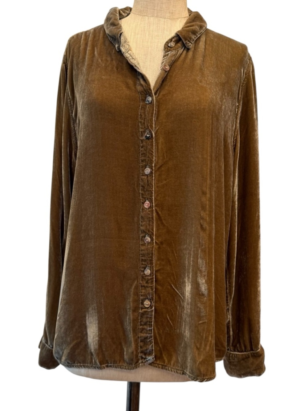 Cut Loose velvet button down long sleeve shirt
